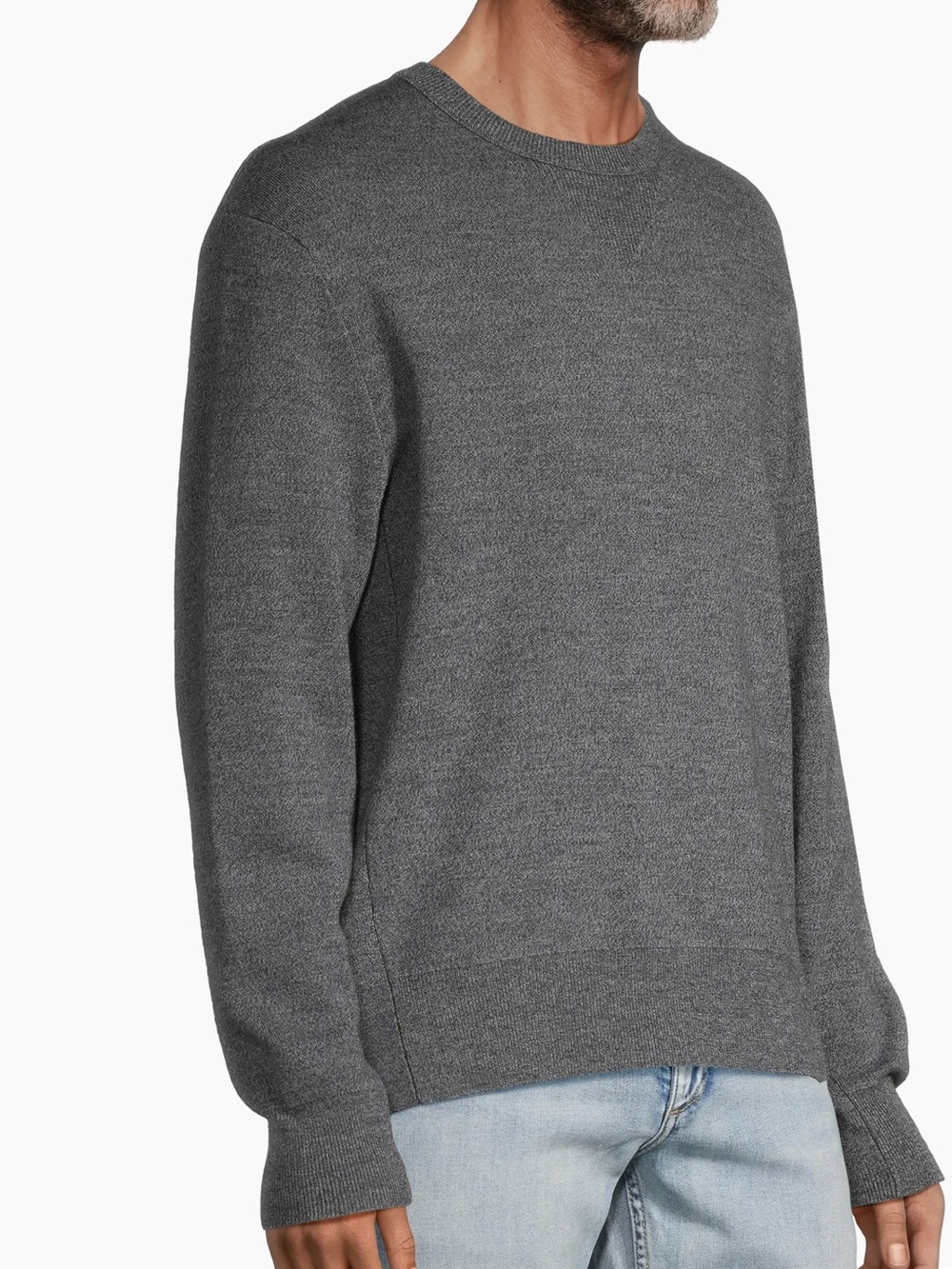 rag & bone Men's Heather Charcoal Crewneck Sweater